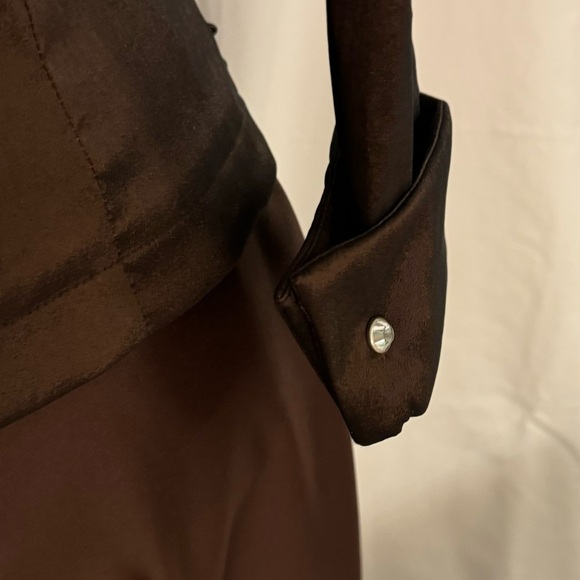 Tadashi Shoji brown gown with metallic sheen | size 4 - Picture 7 of 15